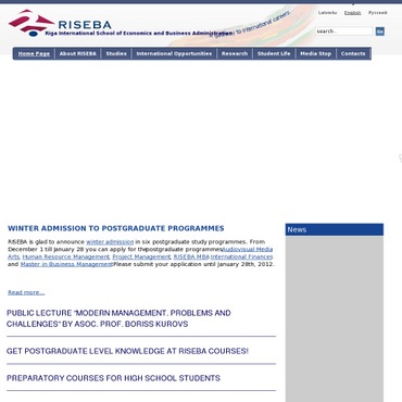 Rīgas Starptautiskā ekonomikas un biznesa administrācijas augstskola, 